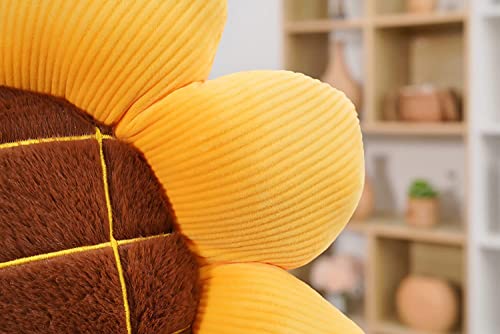 Dylmzam Yellow Sunflower Cushion Mat Home Decor Reversible Floor Pillow Seating Cushion Girls Boys Mother Gift Soft Velvet Stuffed Throw Pillows For Bed Couch Chair Car Office 19' #TOP6