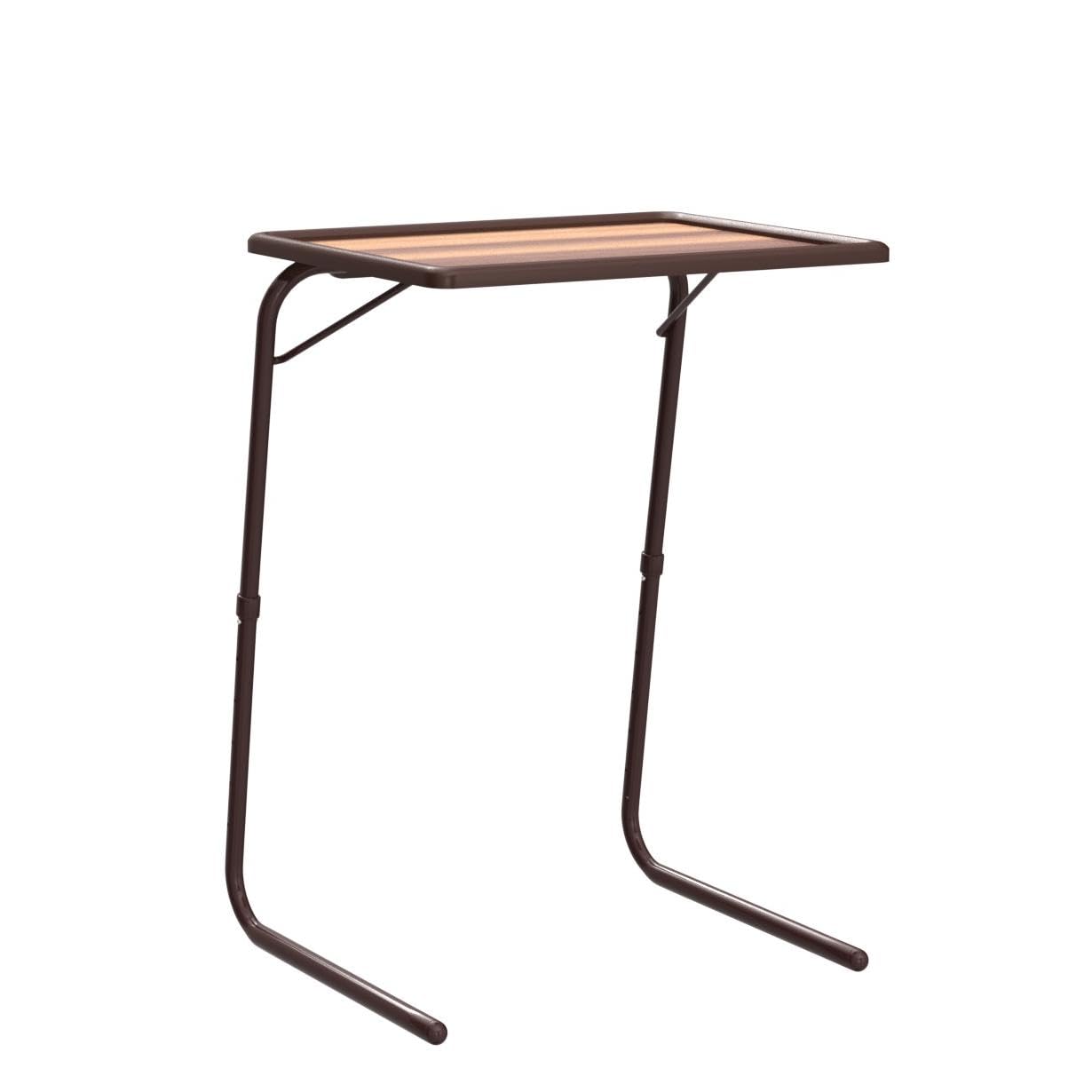 TABLE MAGIC Multipurpose Laptop Table Mat Finish Top PP Steel Metal 52.5 * 40 * 73cm 6 Heights 3 Angles Adjustable Foldable (Alder, Modern Without footrest)