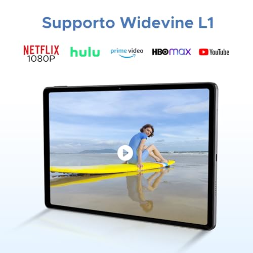 Doogee U11 Pro 2025 Tablet Android 16 Gemini Ai, 30GB+256GB/2TB Tablet Con Tastiera, 8580Mah 7.9Mm Thin, T7200 Octa Core Tablets Con Penna, 90Hz 1080P Tablets 11 Pollici, Widevine L1/Mouse/Case - 9