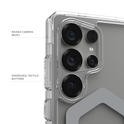 Image of URBAN ARMOR GEAR UAG Designed for Samsung Galaxy S25 Ultra Case 6.9 inch Plyo Pro - Compatible with Magnetic Charging Transparent Rugged Military Drop Tested Protective Cover, Ice /Silver