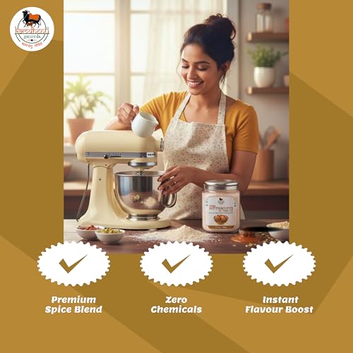 Image of Kamdhenu Gauveda Butterscotch Ice Cream Mix Powder 150g - Instant Homemade Butterscotch Ice Cream Premix | No Machine Needed | Eggless & 100% Vegetarian | Makes 500ml+ Soft Serve, Kulfi & Milkshake