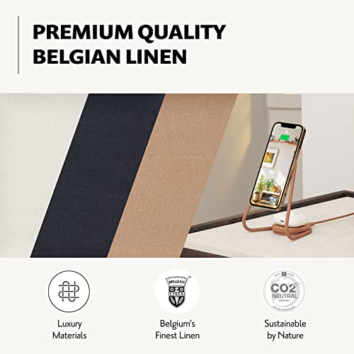 Courant-Mag2-Essentials-Wireless-Charging-Stand-Belgian-Linen-2-in-1-Multi-Device-Charger-Magnetic-Stand-for-MagSafe-iPhones-with-Charging-Base-for-AirPod-Cases-Camel
