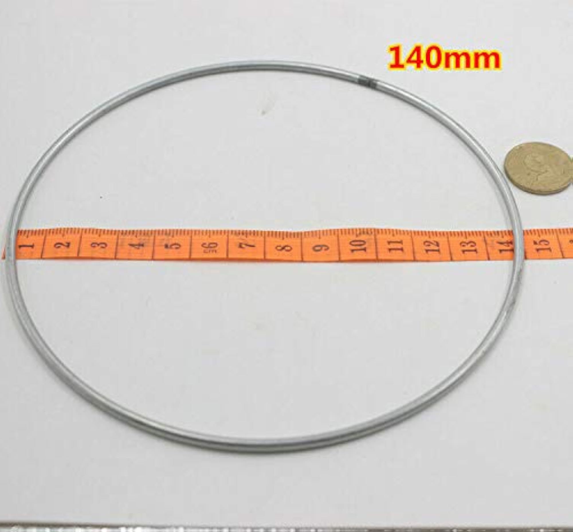 Silver Metal Dream Catcher Craft Hoops, 10Pcs Set