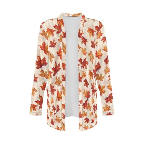 Image of Biyejit Women's Long Sleeve Open Front Cardigan Casual Loose Lightweight Cardigans with Pockets Drape Cardigan