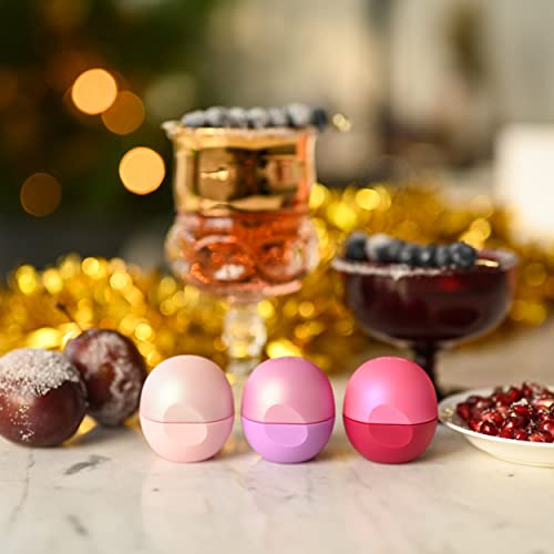 Eos Limited Edition Holiday Lip Balm Trio- Pink Champagne, Sparking Sugar Plum, Pomegranate Punch, 3-Pack #TOP3