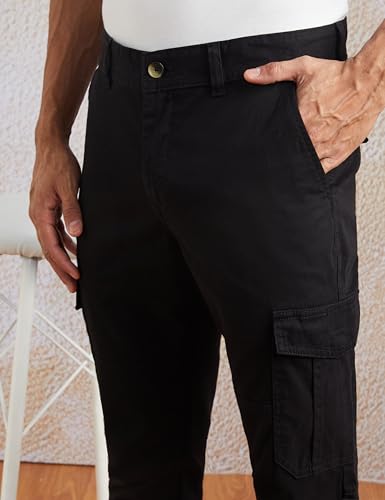 Image of Amazon Brand - Symbol Men's Stretchable Slim Fit Cargo Pants | Chinos | Casual Trousers