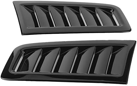 Bonnet Vent, 2Pcs Universal Bonnet Air Vents Engine Hood Car Exterior Parts for Focus RS MK2 (Gloss Black)