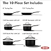 OXO Agility Series 10 Piece Cookware Pots and Pans Set, Ceramic Nonstick PFAS-Free, Induction, Skillets,Saucepans,Lids,Even Heating,Stainless Steel Handles,Chip-Free Rims,Dishwasher & Oven Safe,Black #2