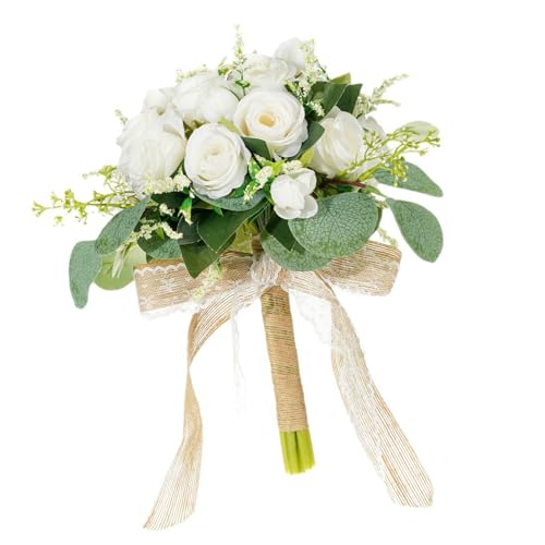 Elegante ramo de rosas de seda para boda, ceremonia de boda, accesorio de fotografía para banquetes de novia, decoración de bodas, flores artificiales