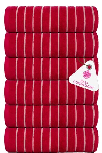 Image of Casa Copenhagen - Egyptian Cotton Ecstatic 6 Pcs Face Towel (30 X 30 cm) Colour : Pink