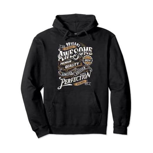 Texto En Inglés 99 Years Awesome Since 1924 99 Cumpleaños Sudadera con Capucha