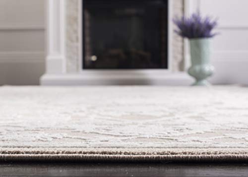 Tapete corredor SAFAVIEH Reflection Collection beige y crema miniatura 5
