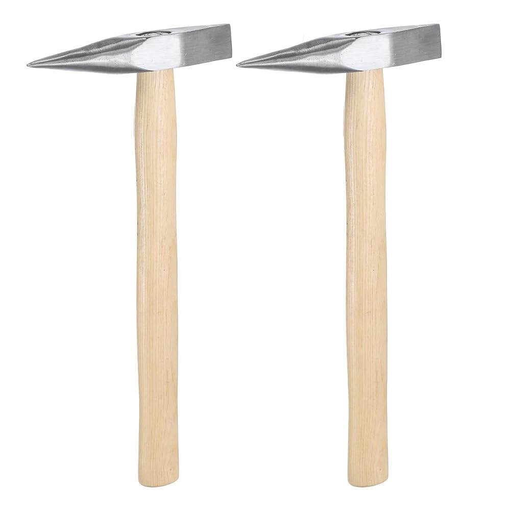 Rersduyt 2 Pcs 9 Oz Welding Chipping Hammer Steel Tack-Hammer Electrician's Hammer With Wooden Handle For Removing Repairing