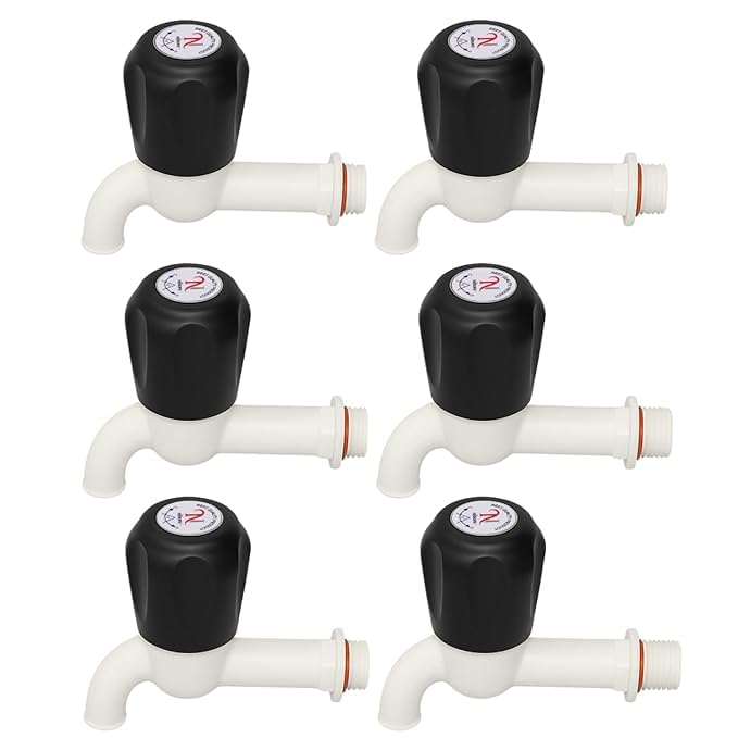 PVC Black Classic Bib Cock Tap | Plastic Water Tap for Bathroom, Kitchen & Garden | Leak-Proof Wall Mounted Bib Cock (6)-image-15