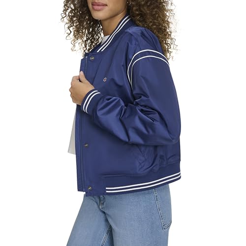 Champion Women's Cropped Varsity Bomber Jacket3