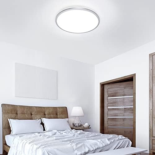 DINGLILIGHTING 35W LED Ceiling Light, Flush Mounted Ceiling Lamp for Living Room, 3000K-6000K Dimmable Ceiling Light Fittings, Ultra-Thin Panel Ceiling Lamp for Bedroom/Kitchen/Hallway