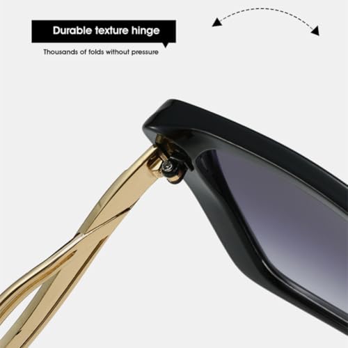 Lunettes de soleil rétro léopard dégradées carrées avec protection UV400 - 5