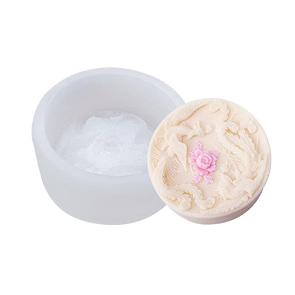 Buxuaaaa Mid-Autumn Biscuit Molds Cookie Crystal Liquid Mold Silicone Mung Bean Pastry Baking Silicone Cake Molds for Baking Shapes Round