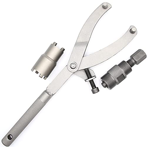 Adjustable Motorcycle Fly Wheel Spanner Wrench Tool And 24Mm&27Mm Magneto Flywheel Puller With 20Mm 24Mm Lock Nut Clutch Removal Tool #TOP4
