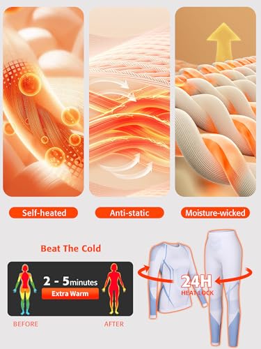 ATTRACO Thermal Underwear Set for Women Ski Base Layer for Cold Weather Thermal Long John4