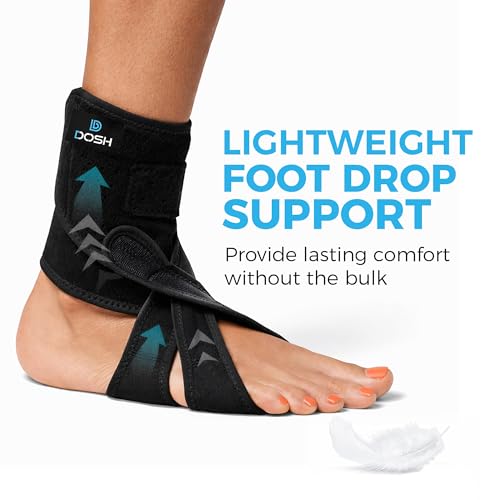 Image of DOSH AFO Foot Drop Brace - Drop Foot Braces - Foot Drop Brace for Walking - AFO Brace - Drop Foot Brace for Walking - Ankle Foot Orthosis - Foot Drop Orthotics - (Left- One Size)
