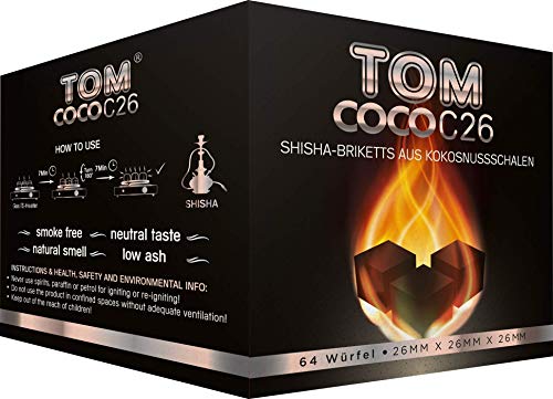 TOM Coco C26 Gold 1kg Shisha - Shishakohle Kohle klein