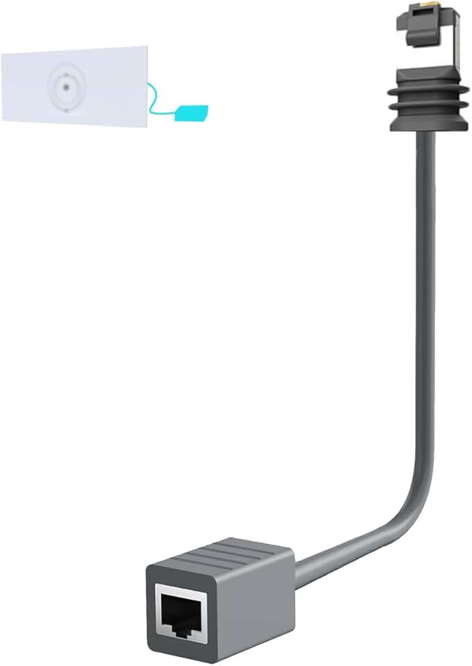 Adaptador Ethernet Starlink Gen 3/Mini, 1000 Mbps 11,8 ″ Starlink Cable SPX para RJ45 para Starlink V3 (Rev.4) Dish and Router Acessórios, extensão de cabo para Starlink Gen 3 para casa/acampamento