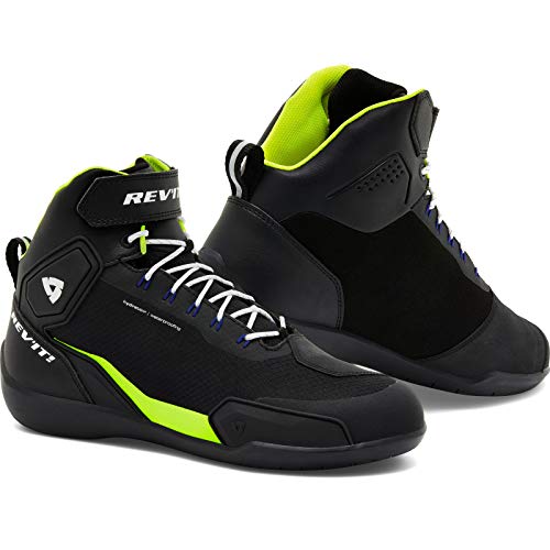 Chaussures de moto imperméables Revit G-Force H2O noir jaune fluo taille 45