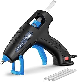 Tilswall Hot Glue Gun for Crafting, 60W Mini Melt Guns with 3pcs 7mm x 100mm Glue Sticks, Fast Heating Glue Gun for DIY, Art, Crafts, Sealing, Home Repairs, Card, Glass, Office Repair