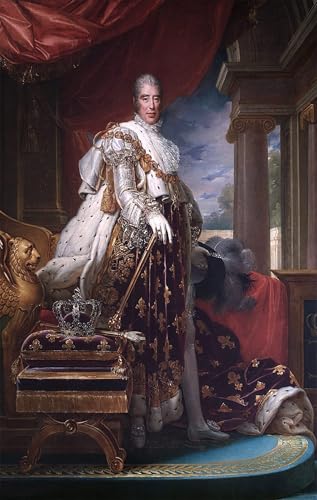 Toile Portrait Roi Charles X de France Gérard 60x90cm