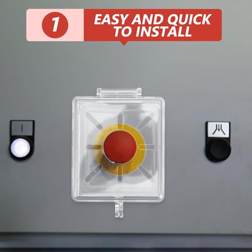 Cubierta de protección para interruptor de 30 mm con bloqueo de apertura 6