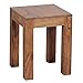 Produktbild Wohnling Beistelltisch Massiv-Holz Sheesham 35 x 35 cm Wohnzimmer-Tisch Design dunkel-braun Landhaus-Stil Couchtisch Natur-Produkt Wohnzimmermöbel Unikat modern Massivholzmöbel Echtholz Anstelltisch