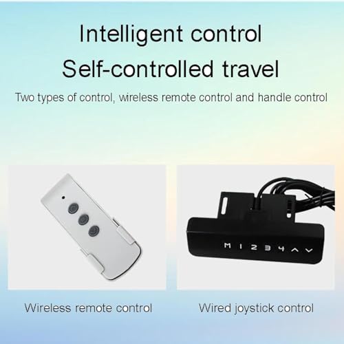 Support TV électrique de plafond motorisé noir et blanc avec télécommande - 8