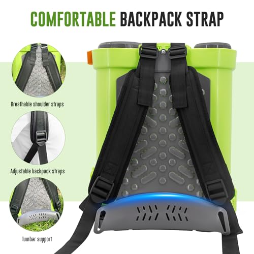 image for Battery Powered Backpack Sprayer 4 Gallon, VAXMAY 100 PSI Electric Gra