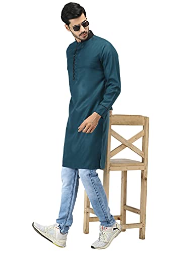 Image of Leriya Fashion Men's Slub Cotton pathan Suit Kurta