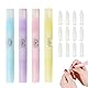 Juguta 4 Stück nagellackentferner stift mit Baumwollköpfen, nagellack korrekturstift Nail Art Maniküre Korrekturstiftemit 12 Austauschbaren Ersatzspitzen, Nagellack Korrekturstift