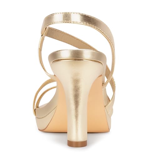 Carcuume Women's Strappy Platform Heeled Sandal,NATRACY-DD3