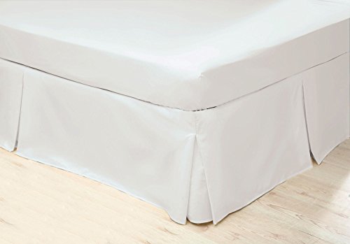 Image of Belledorm White Platform Base Valance Sheet (Double) Easycare, Plain Dyed, Non Iron