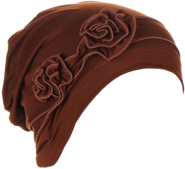 Women Turban Flower Hats Caps Headwear Soft Elastic Turbans Beanies Headscarf