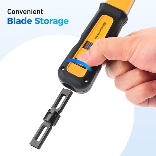 Cable Matters lsa plus Anlegewerkzeug mit 110 und 66 Klinge, RJ45 Ethernet Anlegewerkzeug, Keystone Anlegewerkzeug für Cat 8, Cat 7, Cat 6A, Cat 6, Cat 5e und Cat 5 Netzwerkkabel