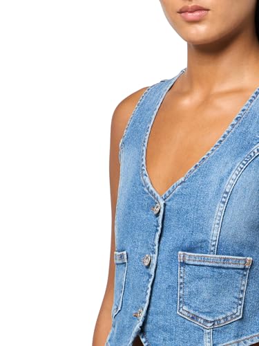 HUGO Womens Scoop Neck Denim Vest3