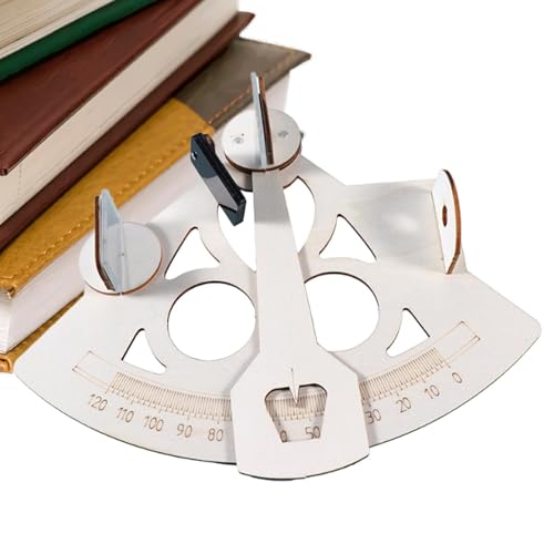 Nudorpn Sextante Náutico Funcional | Modelo Madera | Educativo Ciencia Náutica | para Niños Coleccionables Decoración Oficina Práctica Navegación Aprendizaje Práctico Experimentos Educativos