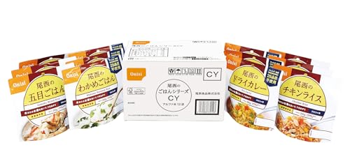尾西食品　アルファ米ご飯シリーズCY（和風・洋風ｾｯﾄ）１２食セット（Amazon）