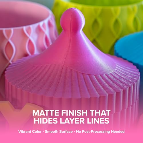 polymaker panchroma matte pla filament matte lotus pink 175mm 1kg 3d printing filament formerly polyterra matte 3d printer pla filament fit most fdm 3d printers 1kg spool 22lbs