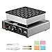 VEVOR Mini Pancake Maker, 25PCS 43mm Diameter Dutch Muffin Waffle Baker, Non-stick Stainless Steel Poffertjes Grill, Commercial Electric Dorayaki Machine, Temp & Time Control, Home Kitchen Restaurant