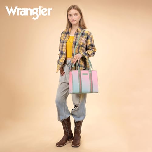 Image of Montana West x Wrangler Tote Bags Purses for Women Work Top-Handle Handbags with Strap
