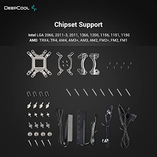 Image of DEEPCOOL Castle 360 EX ARGB Addressable RGB LED CPU Liquid Cooler I AIO Support Intel LGA2066 /2011-v3 /2011 /1700 /1200 /1151 /1150 /1155 I AMD sTRX4 /sTR4 /AM4 - DP-GS-H12W-CSL360EX-AR
