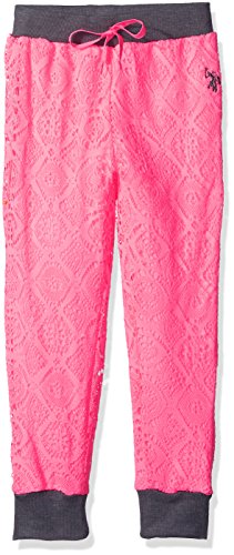 U.S. Polo Assn. Girls' Ankle Length Lace Jogger Pant