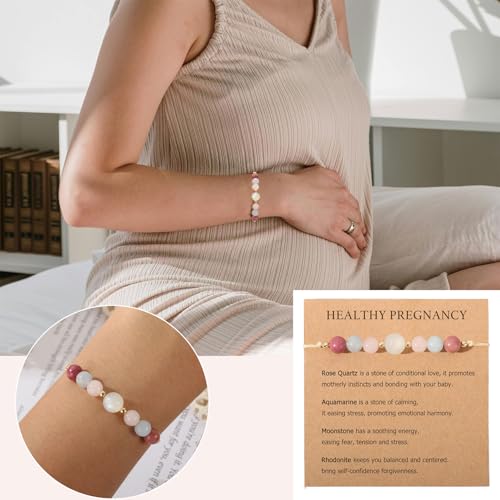 Healthy Pregnancy Bracelet for Mother New Mom, Pregnancy Gifts for Expecting Mom3
