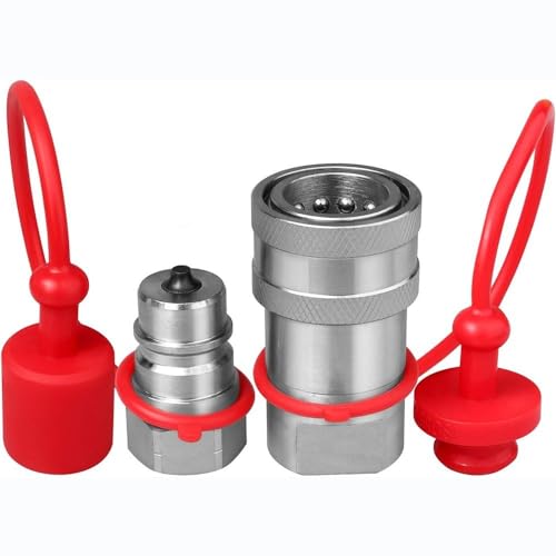 Image of 3 /8 inch Tractor Couplers,Quick Disconnect Coupling,Face Hydraulic Quick Connect Coupler Set